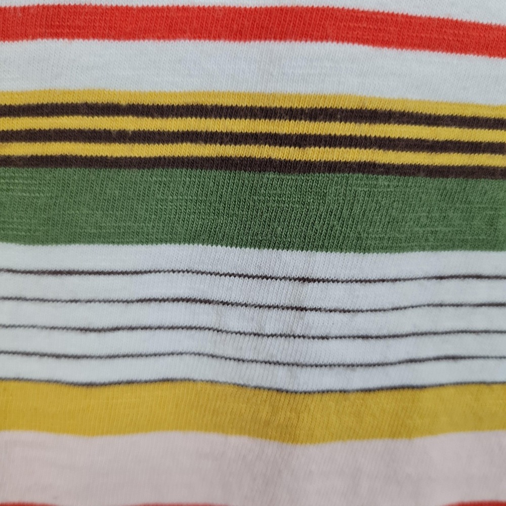 Guess Originals Shirt Mens Medium Multicolor Striped Logo Crewneck Tee T-Shirt - Picture 9 of 15